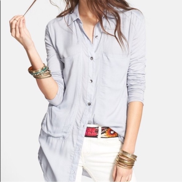 Free People Breakfast in Bed Button Down Top L - Picture 2 of 8